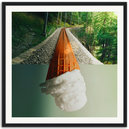 Cone-cting Train - Museum-Quality Framed Art Print