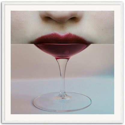 Lip Glass - Museum-Quality Framed Art Print