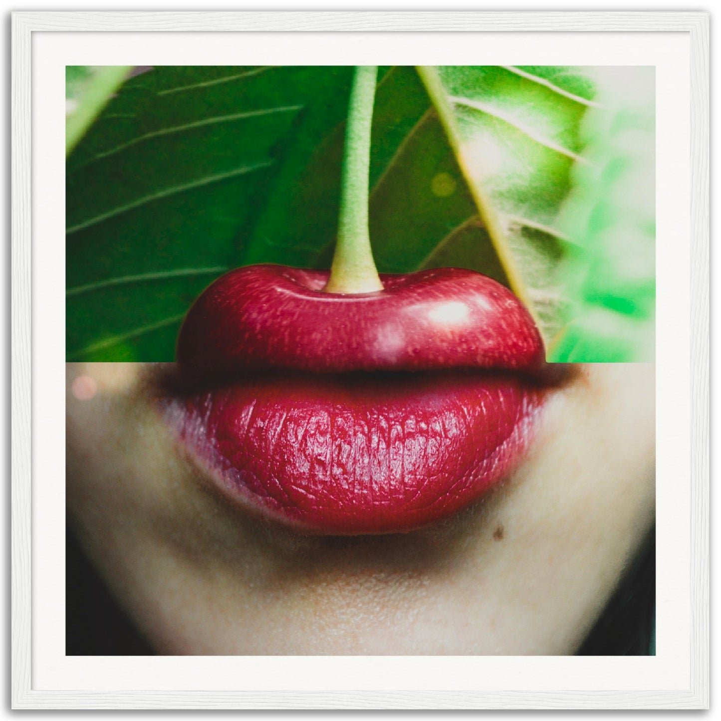 Cherry Lipstick - Museum-Quality Framed Art Print