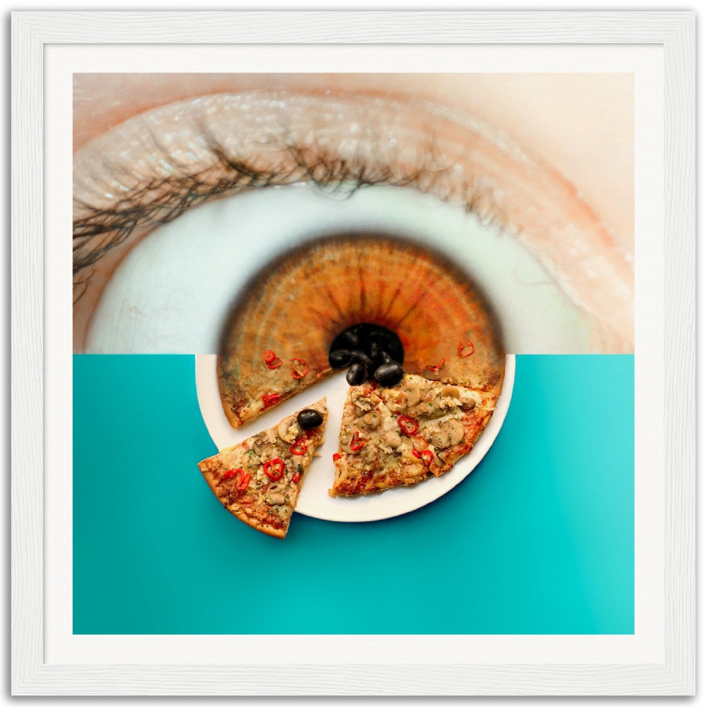 Eye Love Pizza - Museum-Quality Framed Art Print