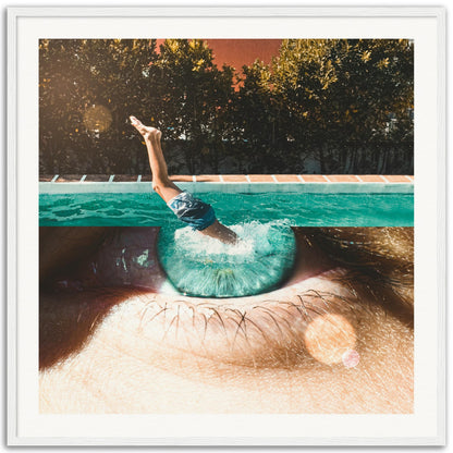 D-eye-ving Into Summer - Museum-Quality Framed Art Print