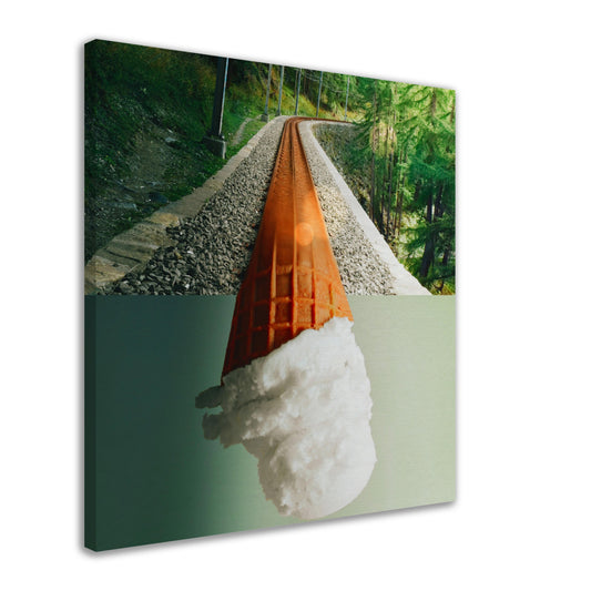 Cone-cting Train - Canvas Print