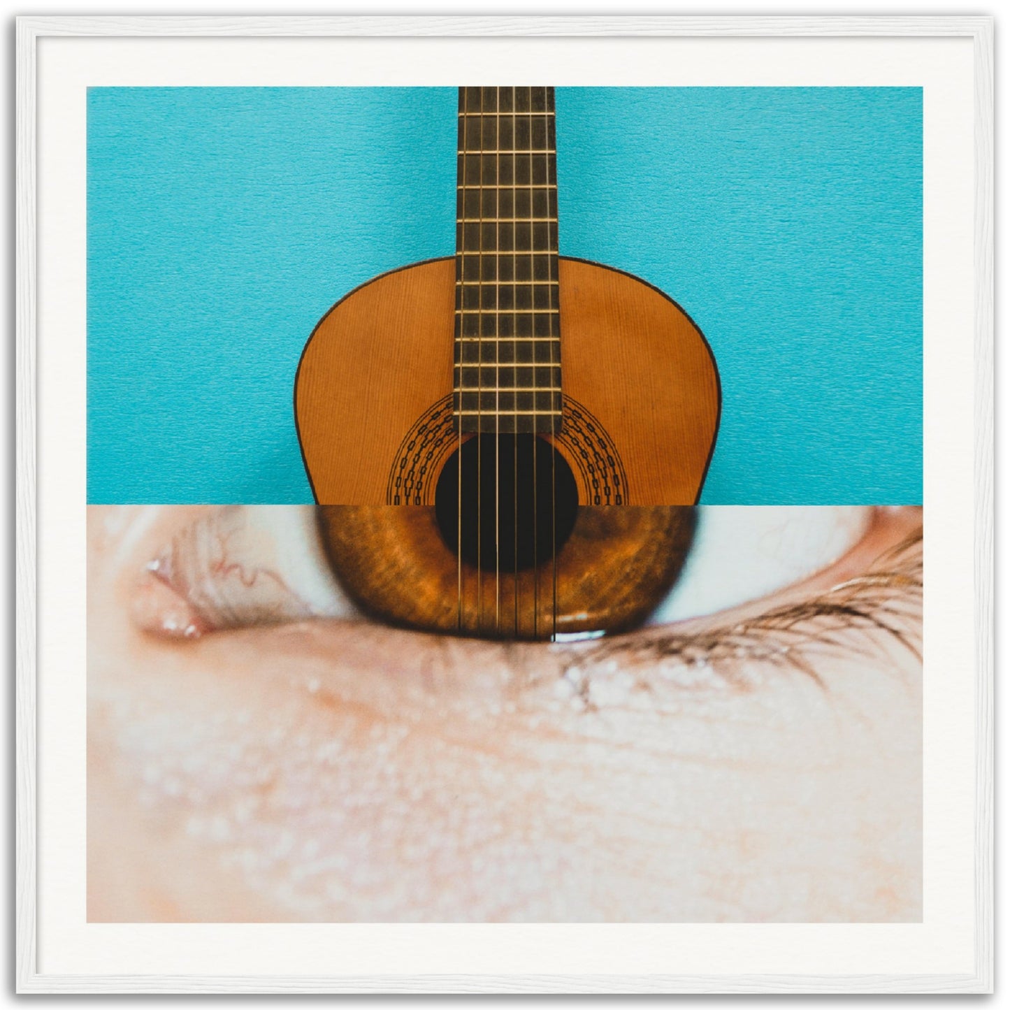 Eye-coustic Guitar - Museum-Quality Framed Art Print