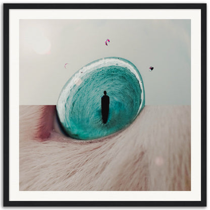 Catsurfing - Museum-Quality Framed Art Print