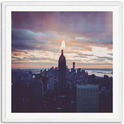 Empire State Candle - Museum-Quality Framed Art Print