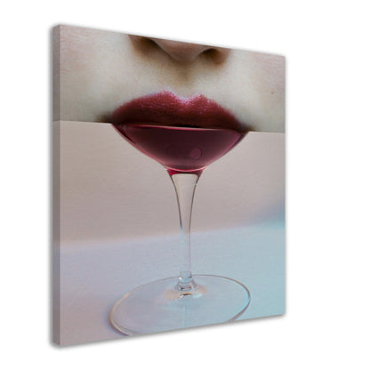 Lip Glass - Canvas Print