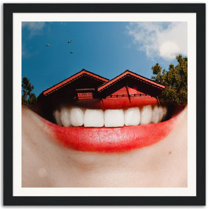 Home Is Where The Smile Is - Museum-Quality Framed Art Print