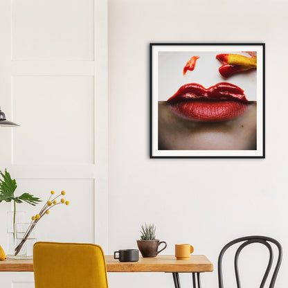 Saucy Lips - Museum-Quality Framed Art Print
