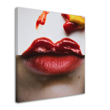 Saucy Lips - Canvas Print