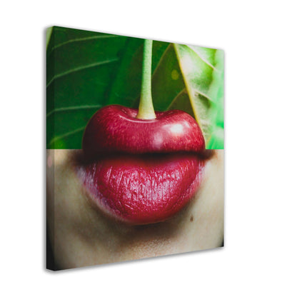 Cherry Lipstick - Canvas Print