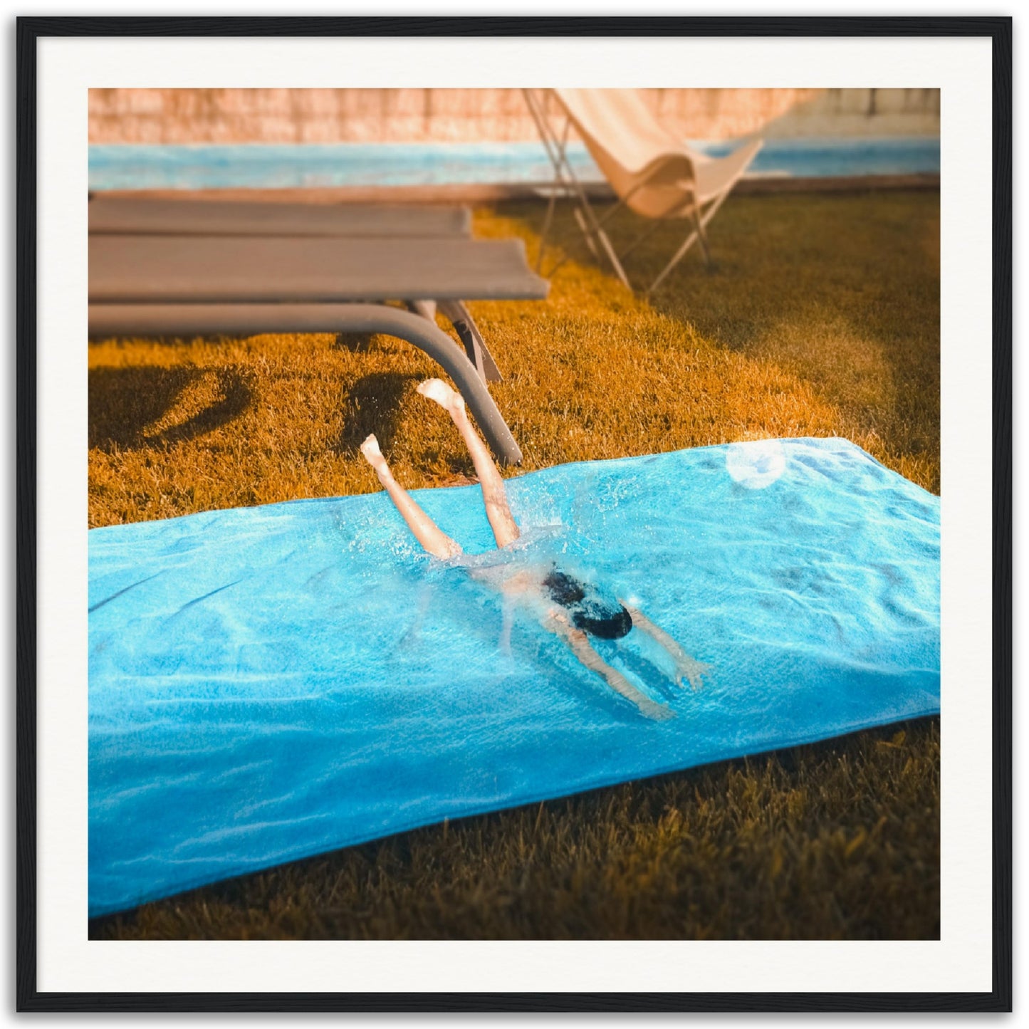 Diving Into Summer - Museum-Quality Framed Art Print