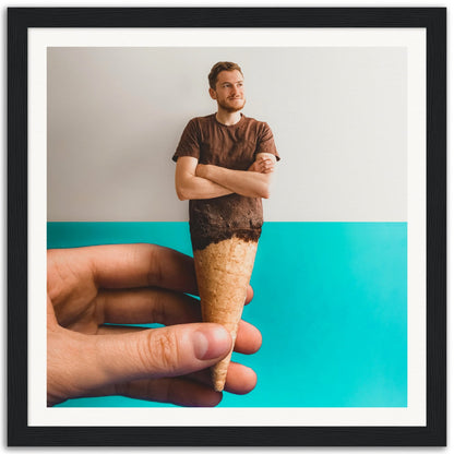 Happy Cone-sumer - Museum-Quality Framed Art Print