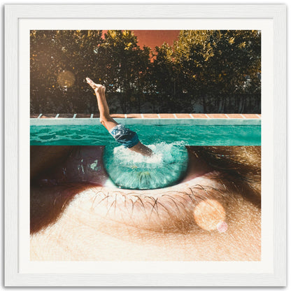 D-eye-ving Into Summer - Museum-Quality Framed Art Print