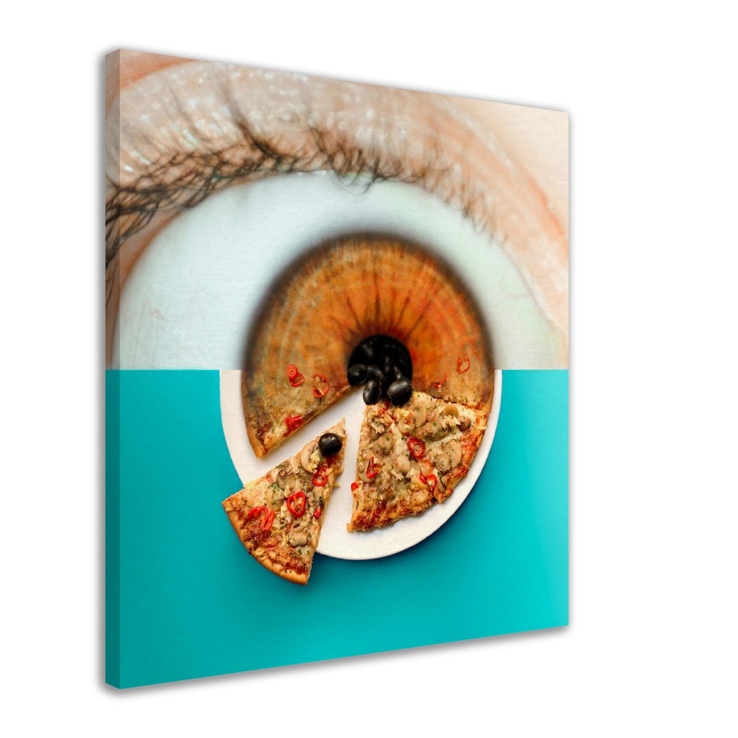 Eye Love Pizza - Canvas Print