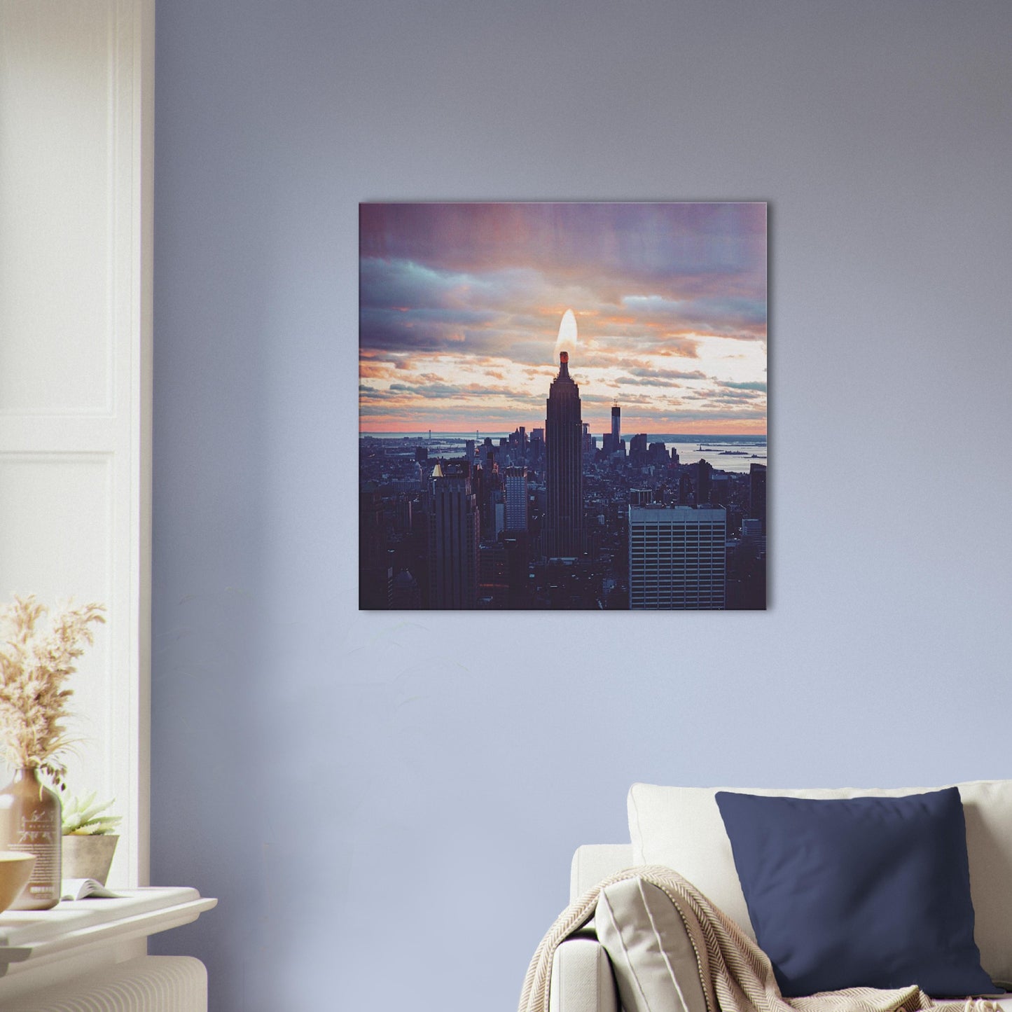 Empire State Candle - Canvas Print