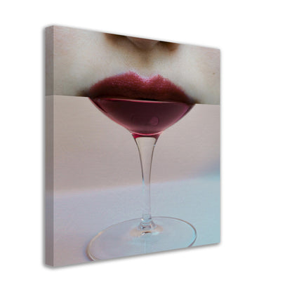 Lip Glass - Canvas Print