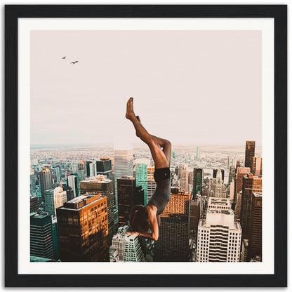 Sky Yoga - Museum-Quality Framed Art Print